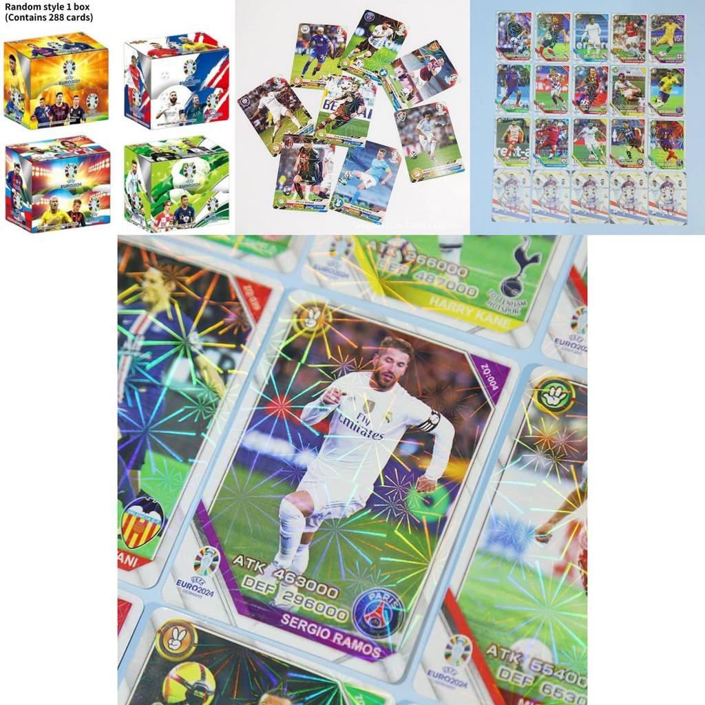 Premium Football Star Cards European Cup Cristiano Ronaldo Neymar Messi Collectible