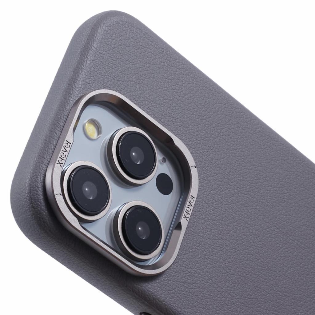 For iPhone 15 Pro Case Slim PU Leather Hard PC Shell Phone Cover