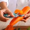 Set de 3 Piese din Oțel Inoxidabil Multi-Funcțional Curățător de Cartofi Tocător de Fructe și Legume Mini Feliator de Cartofi Răzătoare Set Ustensile de Bucătărie