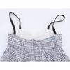 European & American Style Halter Tank Top: Women's Summer Tweed Heart-Neck Design