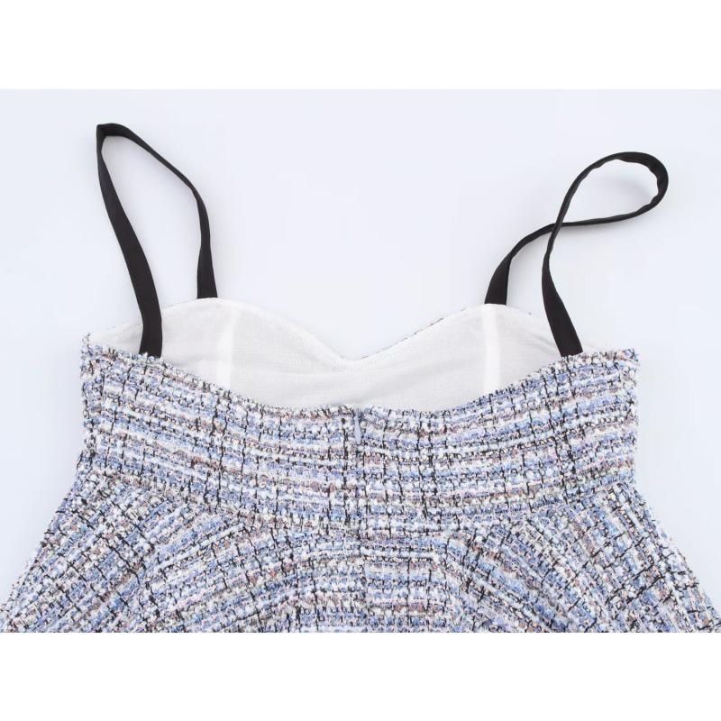 European & American Style Halter Tank Top: Women's Summer Tweed Heart-Neck Design
