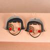 1 Pair of Women's Earrings Exaggerated Geometric Cartoon Earrings