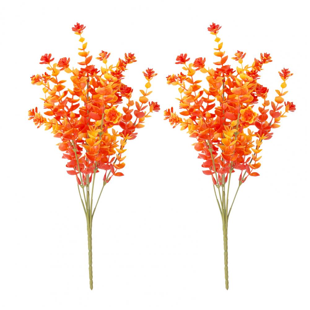 Simulation Flower Decor Artificial Fall Flowers Fall Harvest Festival Eucalyptus Leaf Artificial Flower for Halloween for Indoor