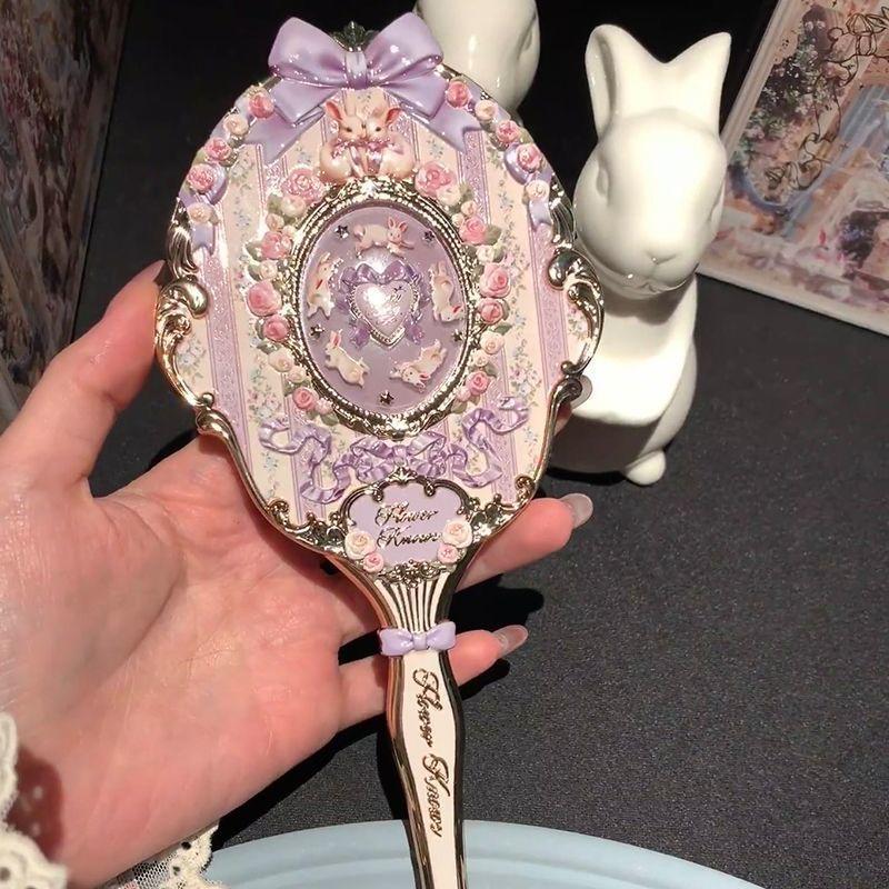 Flower Knowing Strawberry Cupid Hand Mirror Flowerknows Makeup Mirrors Vintage Mirror
