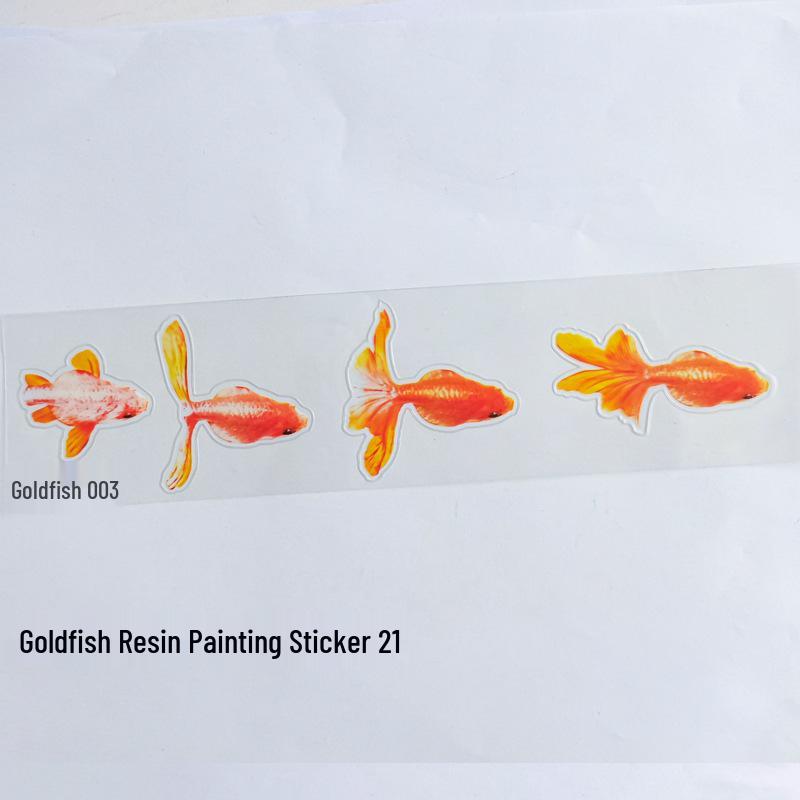 3D Goldfish Resin Stickers - Crystal Epoxy Painting Material
