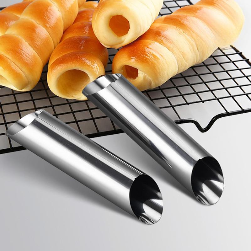 Kitchen Bakeware Gadgets Pizza Plate Pie Baking Molds Cone Shaped Horn Pastry Mold Tubular Croissants Dessert Handmade Tools ZYF