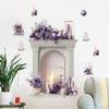 Decorative Floral Arch Wall Sticker Self-Adhesive Removable for Bedroom Living Room Study Background Home Decor