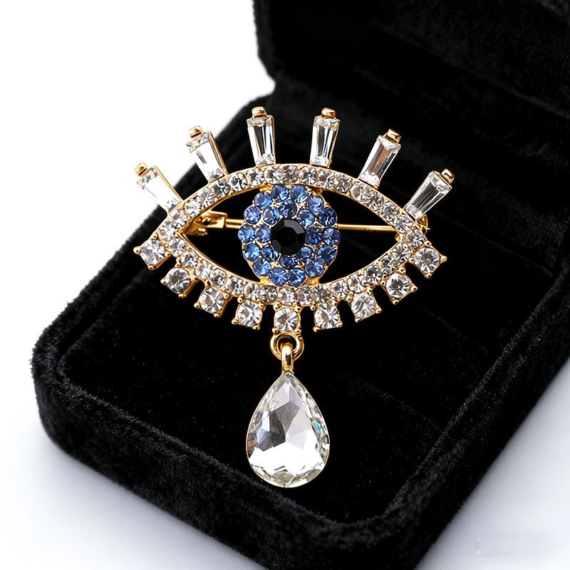 Luxuriöse Teufelsauge Blaue Augen Exquisites Brooch