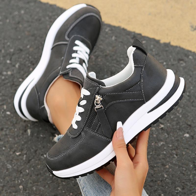 Fashion Autumn New Casual Sports Shoes Women's Fashion Round Head Front Strap Soft Sole Non-slip Single Shoes