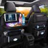 Foldable Car Backseat Organizer Table Tray Kick Mats Cup Umbrella Holders Laptop Desk Multifunctional On The Go Car Storage