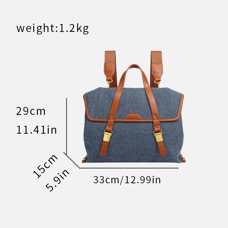 Large-capacity Travel Tote Bag for Women Wear-resistant Canvas with PU Leather Shoulder Bag  Summer Popular Cross-body Bag