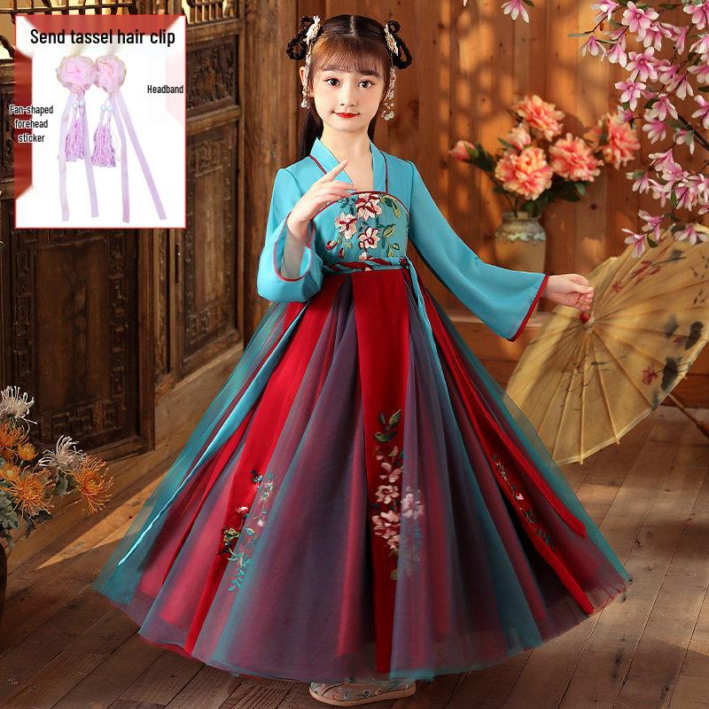 Vestito Principessa Hanfu Bambina Y - Gonna Stile Antico Primavera/Autunno 2024