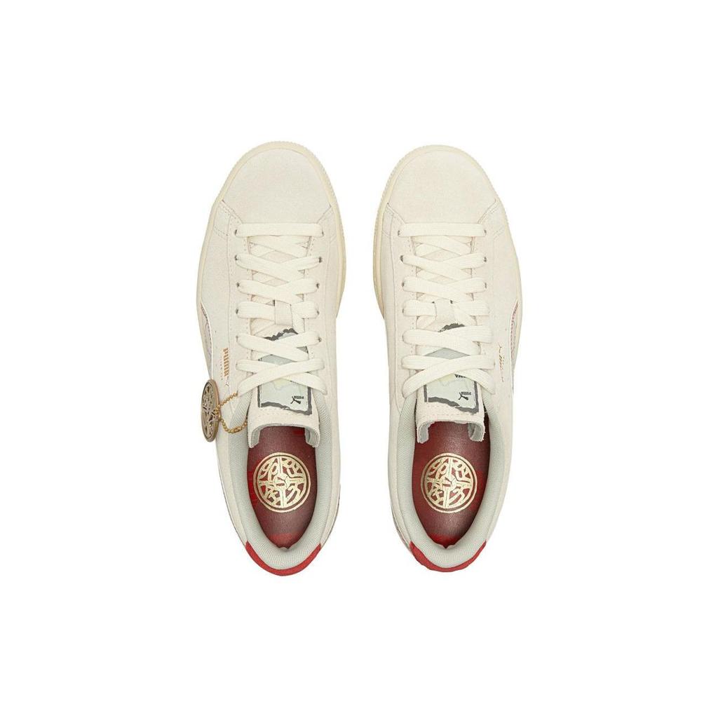 Puma Semišové CNY Papermaking Unisex Tenisky Krémová Pro-Vždy-Červená Neposkvrněná 392950-01