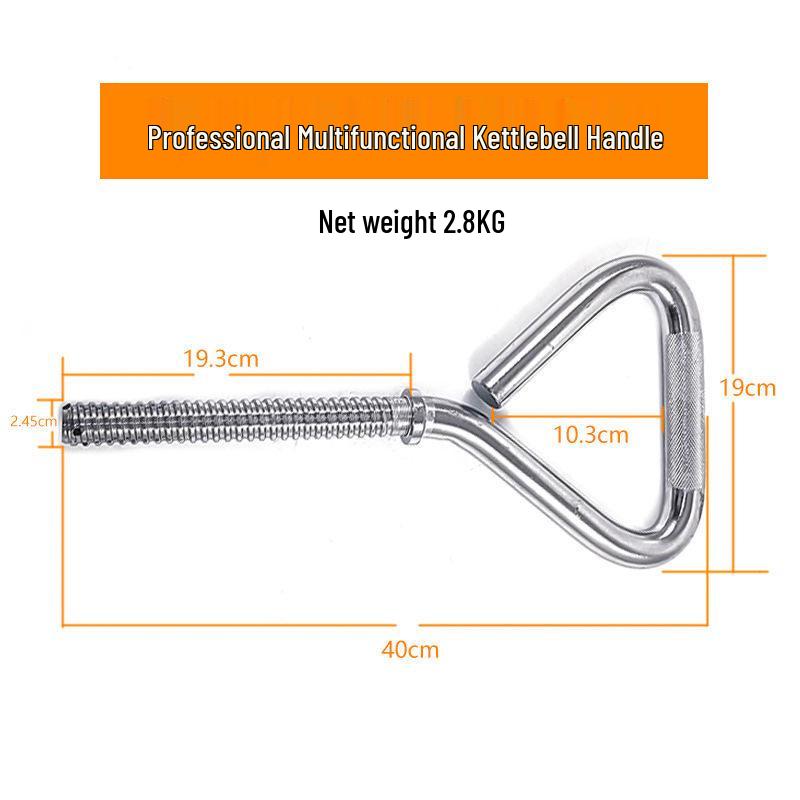 Adjustable Electroplated Kettlebell Handle - Men's Glute Training Dumbbell with 2.5 Small Hole Grip.