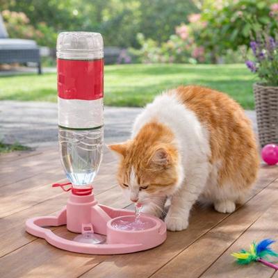 Automatic Water Renewal Cat Drinking Machine Anti Overturning Splash-proof Automatic Water Dispenser Stable Base Non Plug In