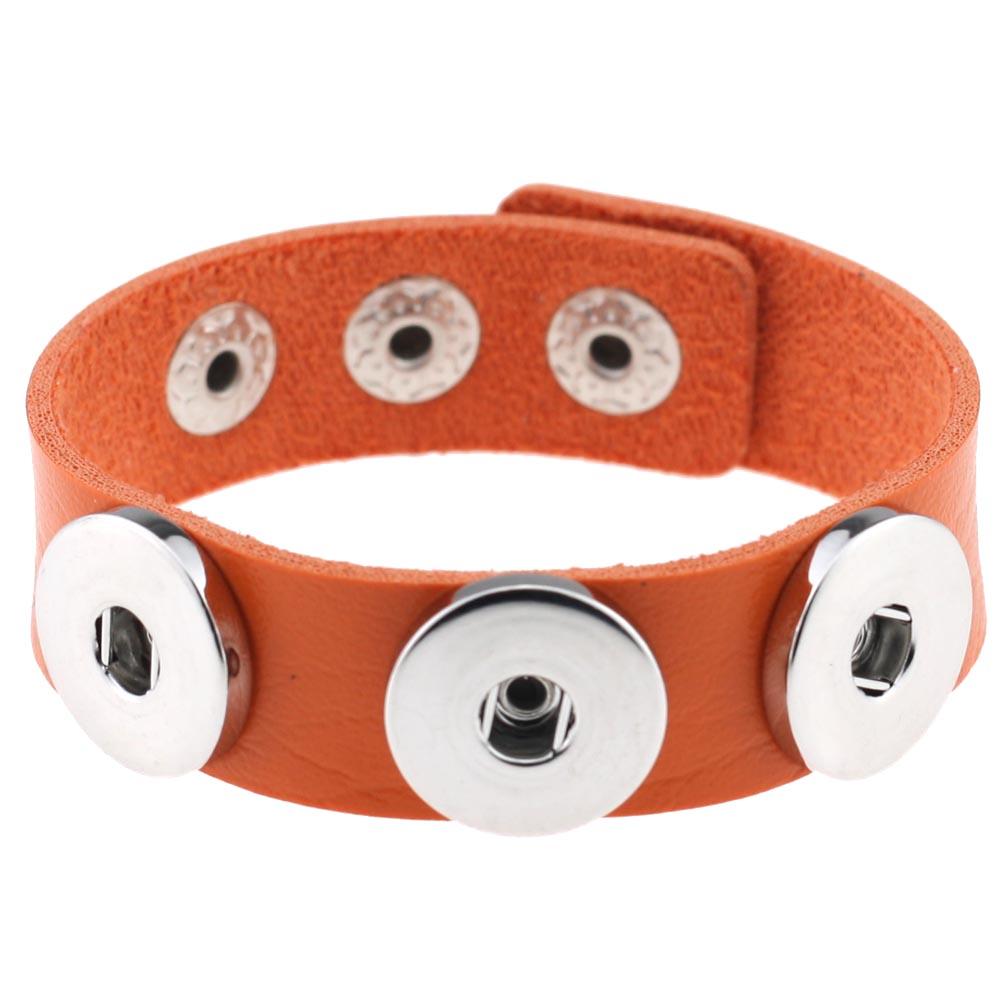14 Colors Snap Button PU Leather Bracelet Adjustable Wristband for Men Women Gothic Punk Jewelry