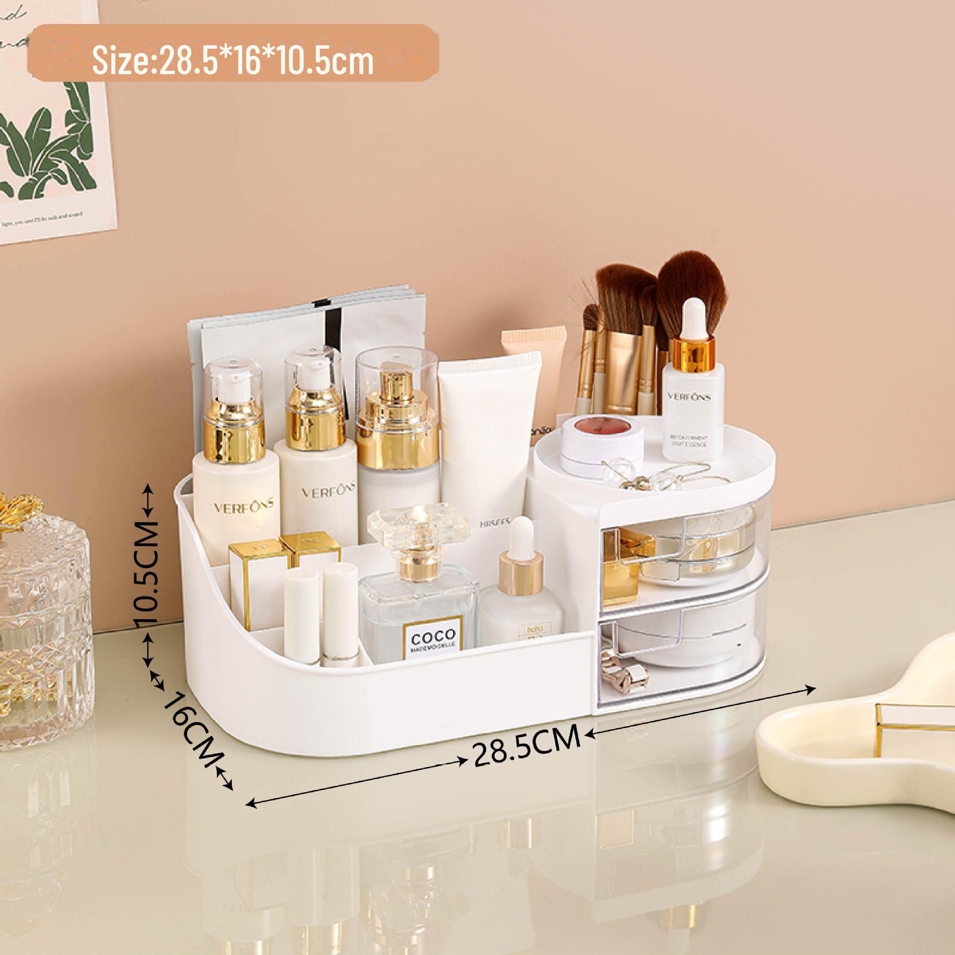 

Многофункциональная косметичка с зеркалом для макияжа и органайзером для помады Medium белый/слоновая кость