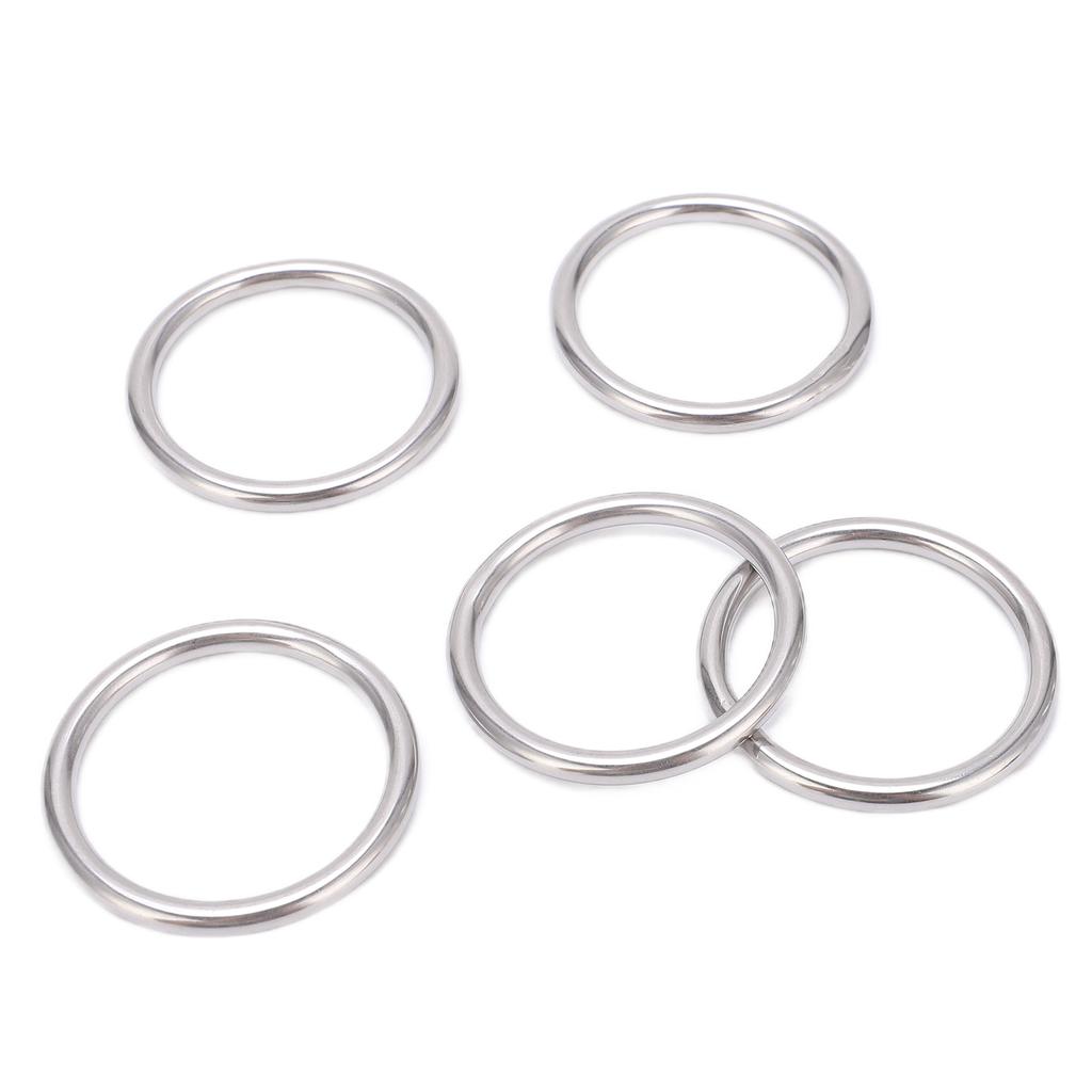 5Pcs 304 Stainless Steel Round O s Seamless Multi Purpose Welding Metal O s for Marine Boat Equipment s