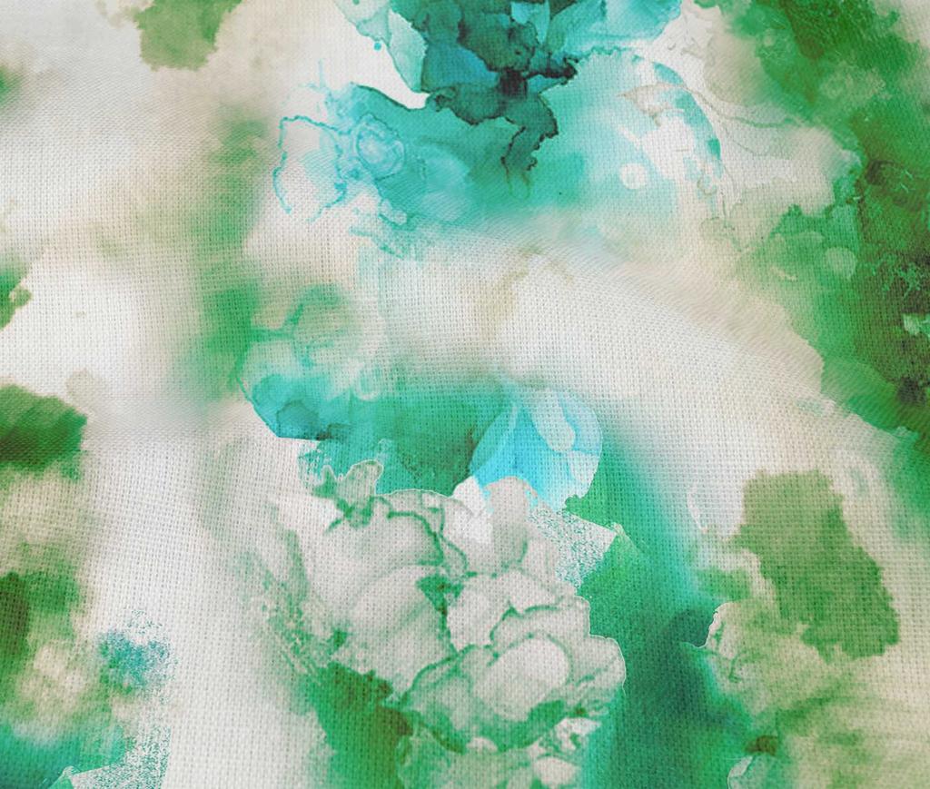 oneOone Baumwoll-Flex-grüner Stoff, Aquarell-Nähstoff, Meterware, bedruckt, DIY-Kleidung, Nähzubehör, 40 Zoll