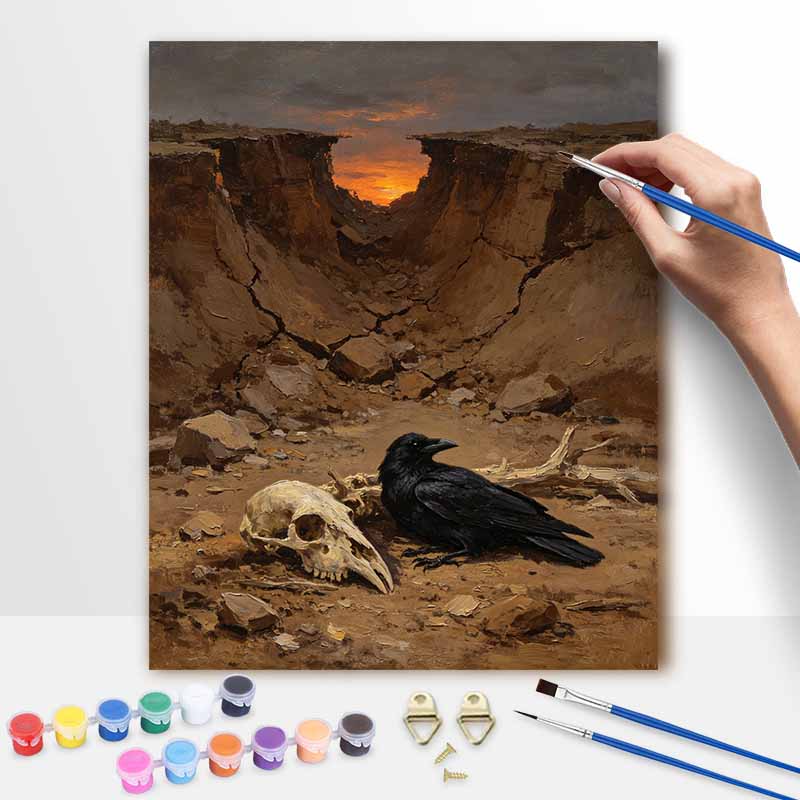 Halloween Raven Animal Landscape Digital Oil Painting Coloring Painting Hand Painting Home Decoration