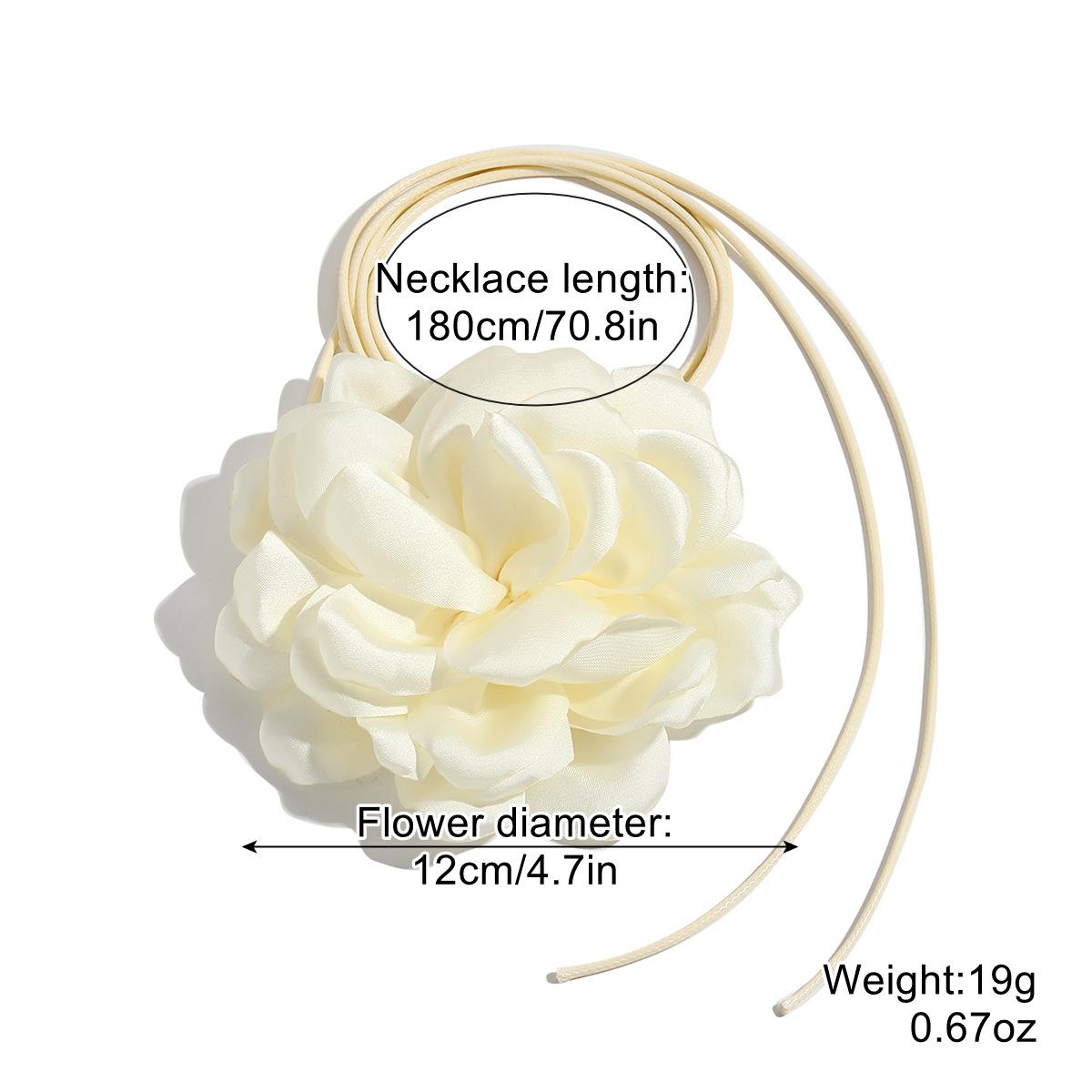 

Ожерелье для женщин Ювелирные изделия ручной работы Сетчатое цветочное колье-чокер Ожерелье-цветок Камелия Цветочное цветочное ожерелье Цепочка на ключицу Элегантное ожерелье