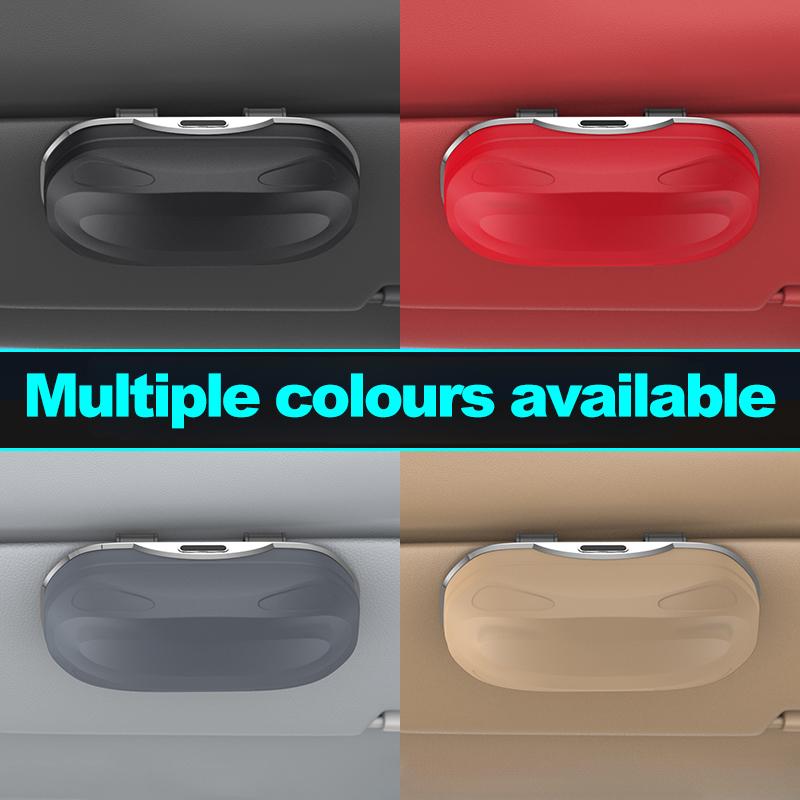 Car Glasses Box Press Switch Sun Visor Glasses Holder Internal Soft Fabric Scratch Resistant Shock-proof Eyeglasses Storage Case