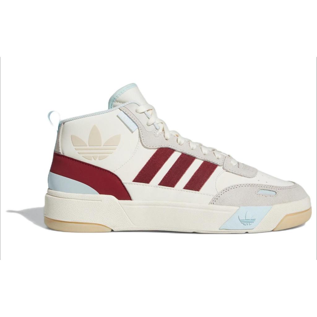 adidas Originals Post Up Pelle Antiscivolo Assorbimento degli Urti Resistente all'Usura Scarpe da Skate Mid-Top Unisex Scarpe da Skate Beige Rosso Blu GV9317