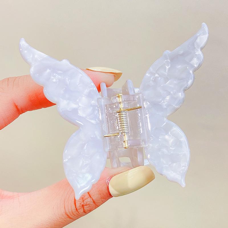 Acetate Butterfly Hair Claw Clip Marble Pattern Hair Clip Women Gradient Hair Crab Back Of Head Hair Shark Clip Hair Accessories