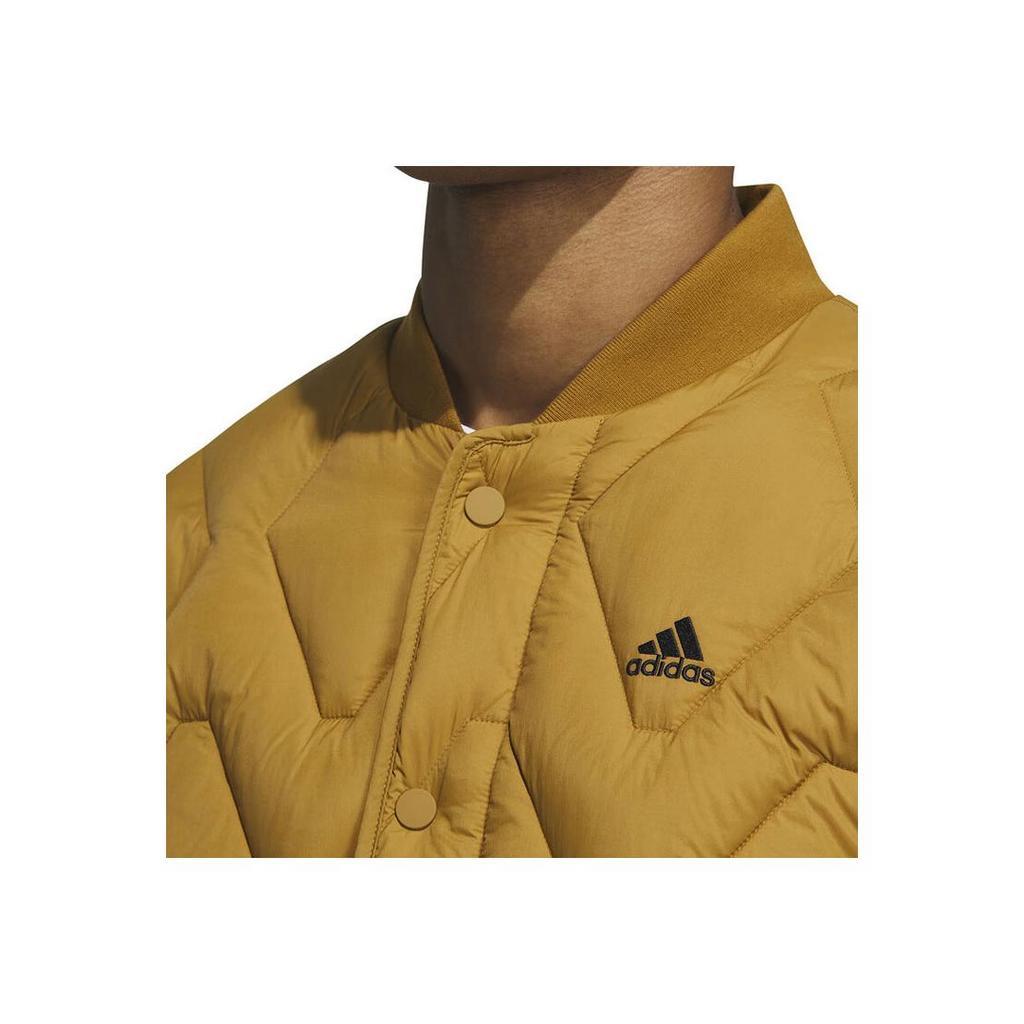 Adidas Regular Varsity Lightweight Down Jacket Unisex Quilted Windproof Warm Outerwear Yellow IX7085