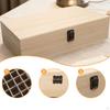 Essential Oil Storage Box Container Carrier Wood with Hinged Lid for Makeup Nail Polish