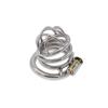 Genuine Goods 304 Stainless Steel Chastity Lock with Penis Cage Chastity Cleaner Men's Peering Sexy Toys Adult
