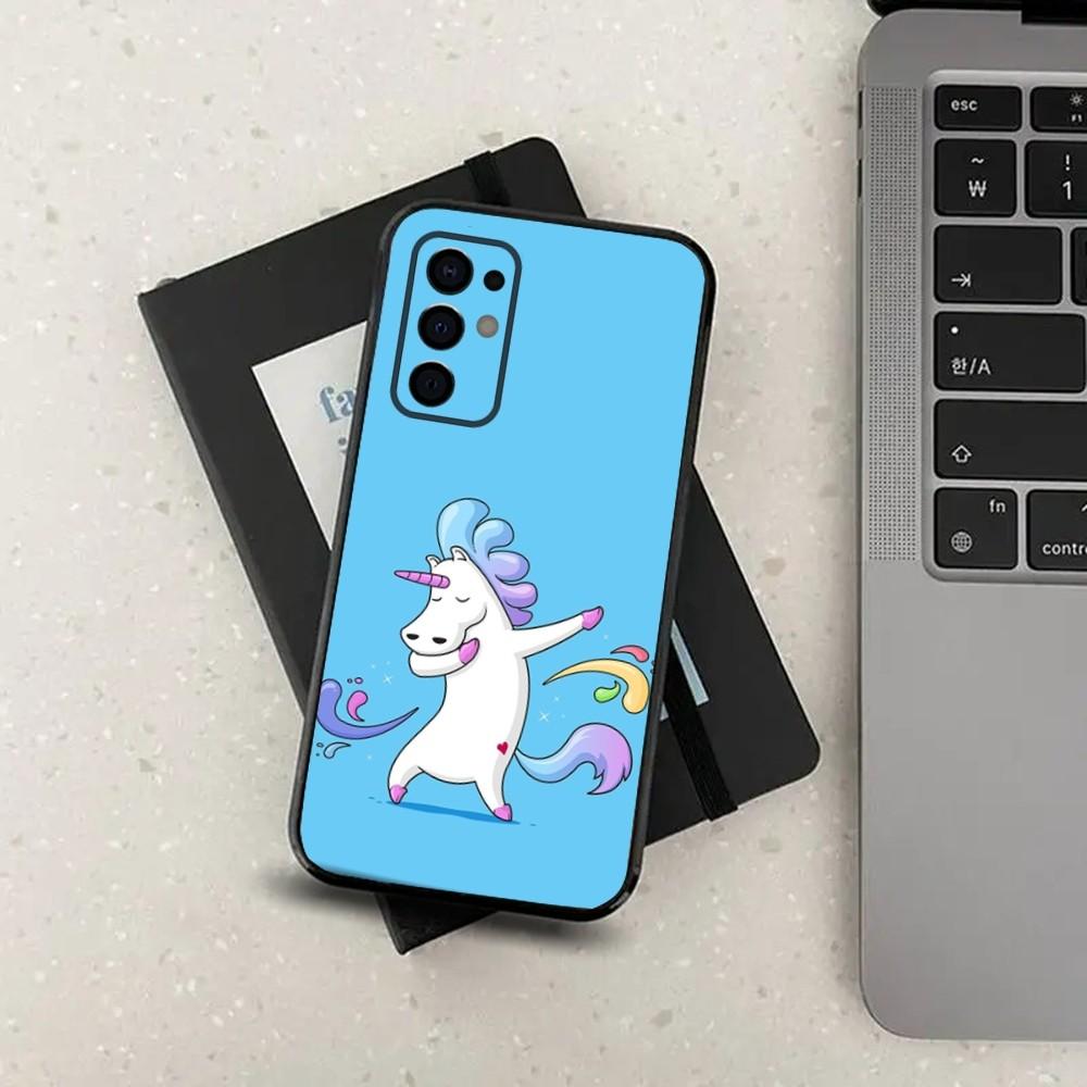 Unicorn cartoon Cute Phone Case For Samsung S24,S21,S22,S23,S30,Ultra,S20,Plus,Fe,Lite,Note,10,9,5G Black Soft Cover