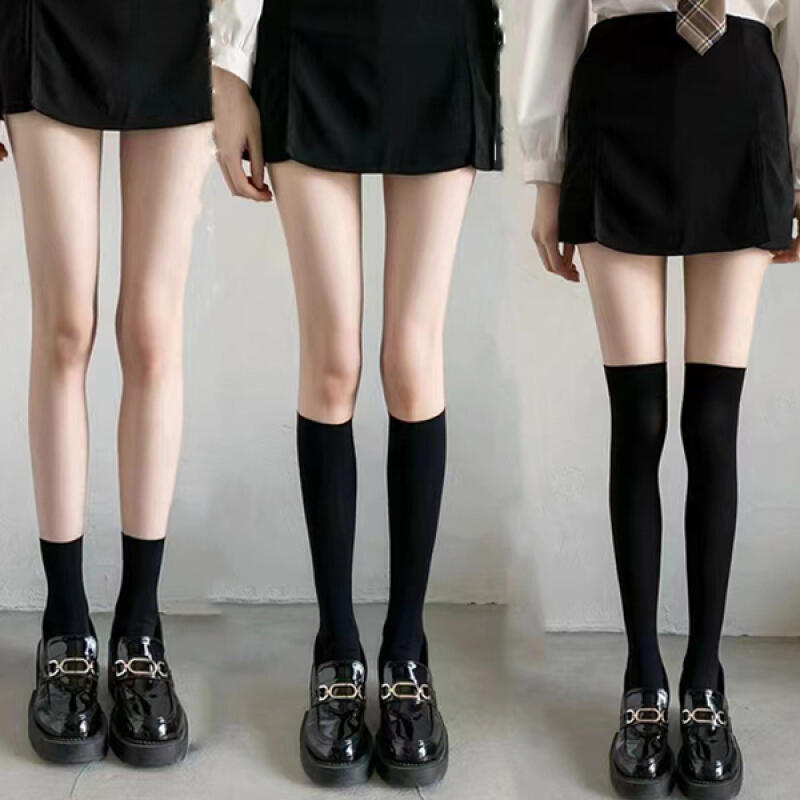 Damme Medium-Length Knee Socks Women s Fashion Socks (3 sizes) black