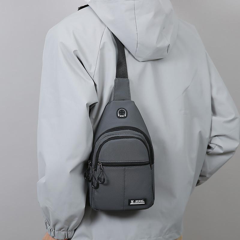 Men's Chest Bag Large Capacity Water-repellent Outdoor Crossbody Bag