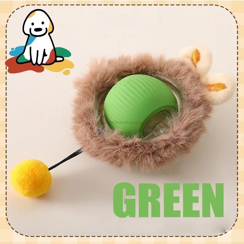 Cat Interactive Ball Toys Automatic Rolling Ball Faux Tail Rechargeable Pet Electric Toy Dog Cat Training Imitate Mouse Cat Toys
