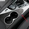 Carbon Fiber Sticker Gear Shift Panel Cup Holder Panel Modification Cover Trim Strips For Infiniti Q50 Q60 Car Inner