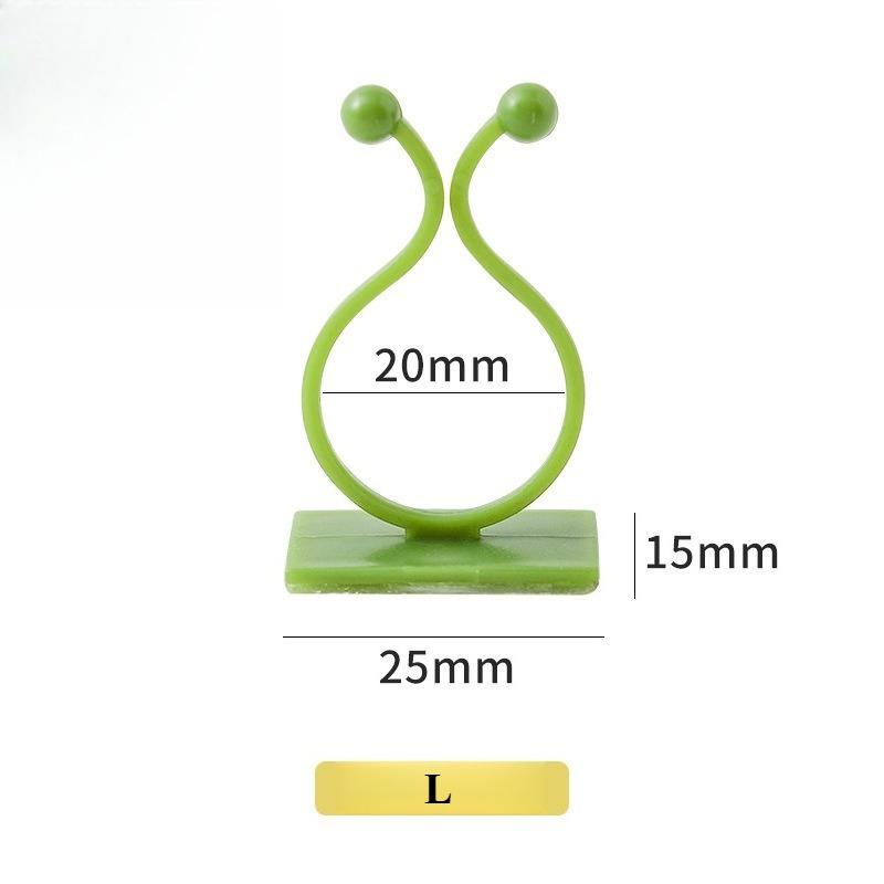 10pcs Creative Hook Green Robe Climbing Wall Vine Fixing Device Hook Data Cable Fixing Device No Drilling