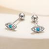 Micro-Paved Teufelsauge Diamant-Steckohrringe für Damen, Luxuriöses Gefühl, Hypoallergen, Schraubverschluss.