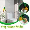 Creative Toilet Paper Holder Funny Frog Riding Unicycle Paper Personalized Wall Mounted Rack Toilet Storage Bracket W7D7