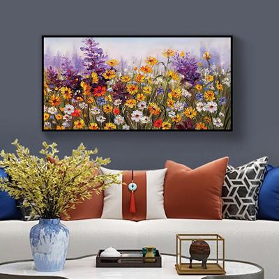 Dipinto su tela di arte astratta classica scandinava, dipinto a olio di fiori colorati, stampa di paesaggi, decorazione della casa, camera da letto, soggiorno