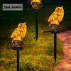 Dazzle Bright Owl Figure Solar LED Lights, Resin Garden Waterproof Decorations with Stake for Outdoor Yard Pathway Outside Patio Lawn Decor To Scare