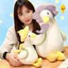 Duck Plush Toy Wear Hat Cute Flowers Decor PP Cotton Filling Soft Accompany Hugging Pillow Cartoon Couple Duck Doll Stuffed Animal Toy Christmas Gift