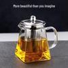 TLAKEHO 550ml Glass Teapot with Stainless Steel Infuser