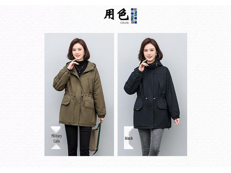 Parka Mi-Long pour Femme - Hiver 2024 Coupe Ample Tendance Manteau en Coton Doublé Polaire