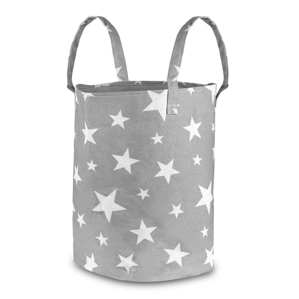 Nukido Toy Basket - Gray With Stars