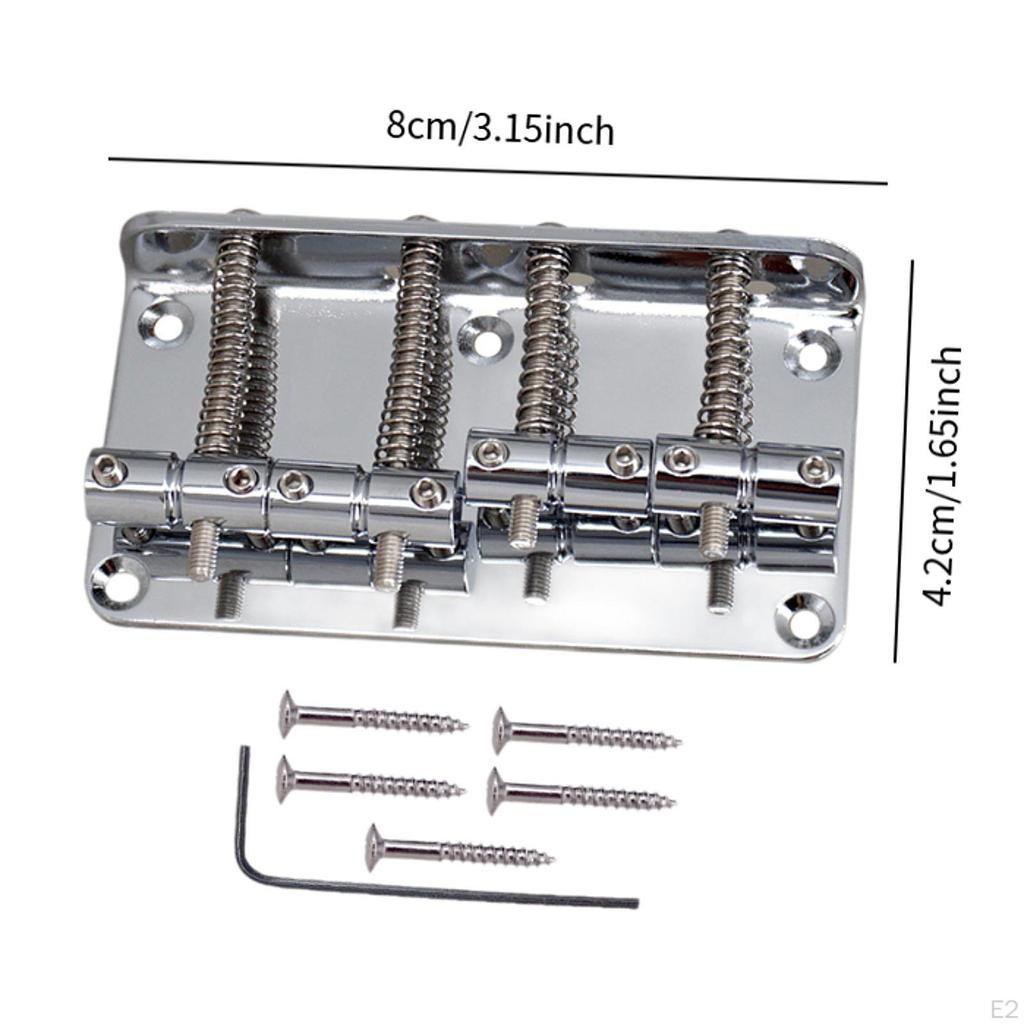 Bass Bridge Electric Guitar Fixed Professional Lightweight Metal Tailpiece Saddles