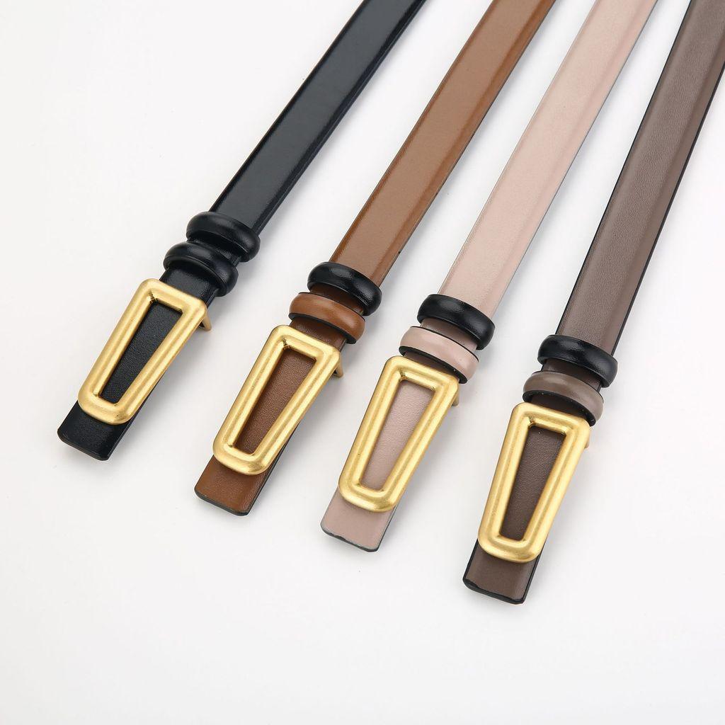 Genuine Leather Belt For Women With Smooth Buckle And Versatile Style For Daily Use