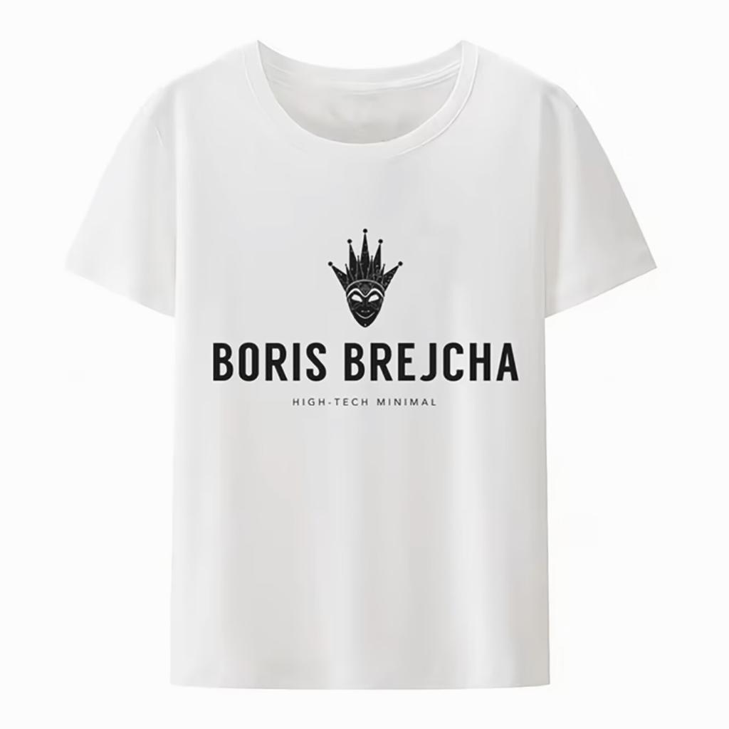 Lässiges Boris Brejcha DJ Masken T-Shirt Cooles Kurzes Herren Damen T-Shirt Männlich Hip-Hop Sommermode Hipster Ärmel Top