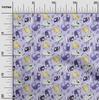 oneOone Cotton Flex Amethyst Fabric Kids Animal Sewing Fabric by The Yard Printed DIY Clothing Sewing Supplies 40 Inch