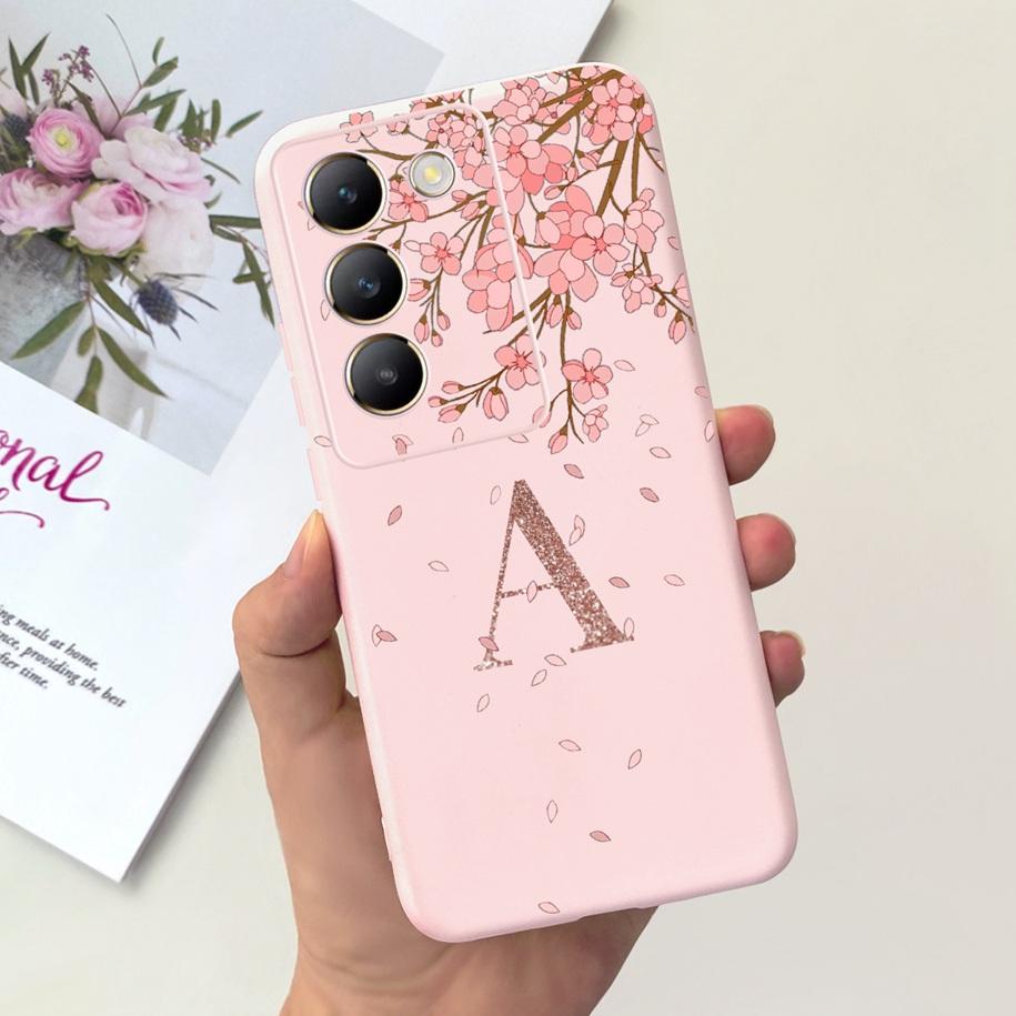 For Vivo Y100 5G Case V2327 Fashion A Z Letters Soft Phone Cases For Vivo Y 100 V30 Lite 5G V40 SE Cover Vivo T3 5G V2334 Fundas